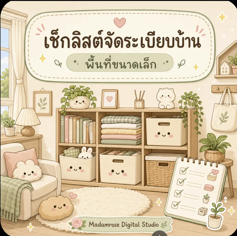 ปกเช็กลิสต์จัดระเบียบบ้านและพื้นที่ขนาดเล็ก